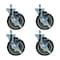 Bk Resources 5-inch Threaded Stem Casters, Polyurethane Wheels, Top Lock Brake, 300lb Capacity, 4PK 5SBR-5ST-PLY-PS4 - alternate 1